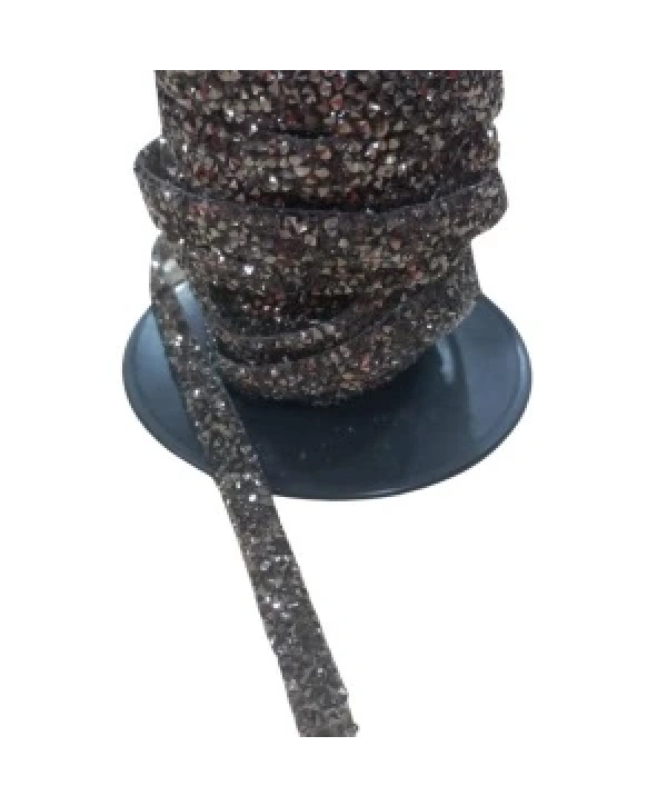 Silikonlu Yapıştırma Taş Şerit 2 Cm Siyah 10 Metre