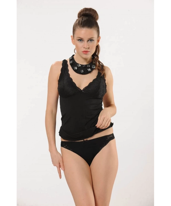 Siyah Atlet Külot Takım - 3011