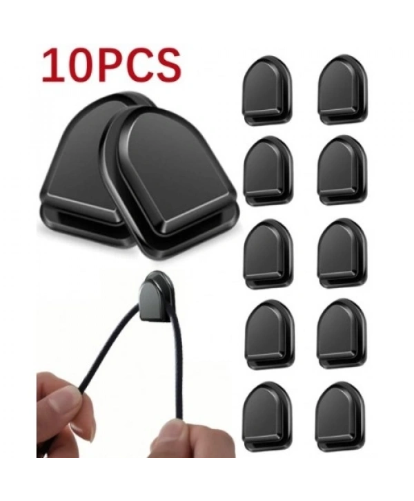 Siyah Çok Amaçlı Yapışkanlı Kanca 10 lu (5047)