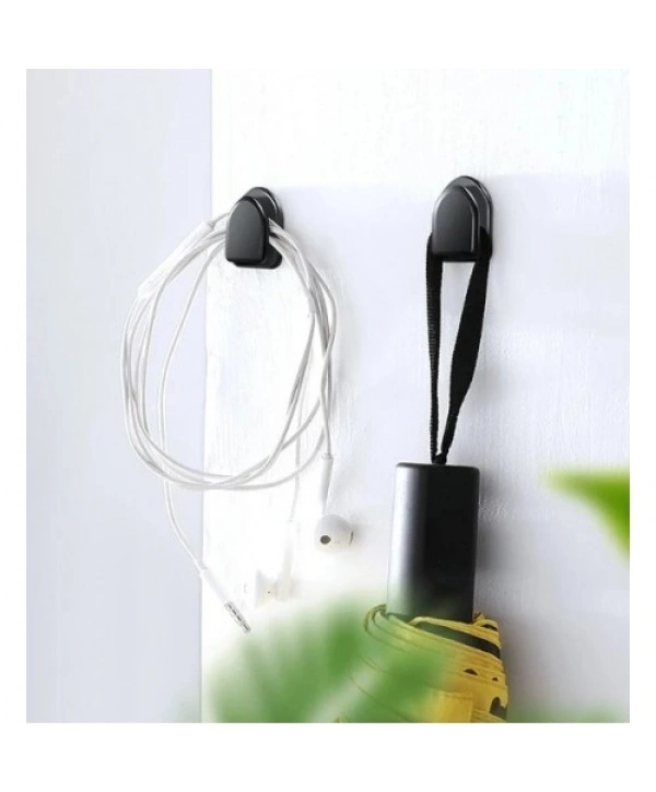 Siyah Çok Amaçlı Yapışkanlı Kanca 10 lu (5047)