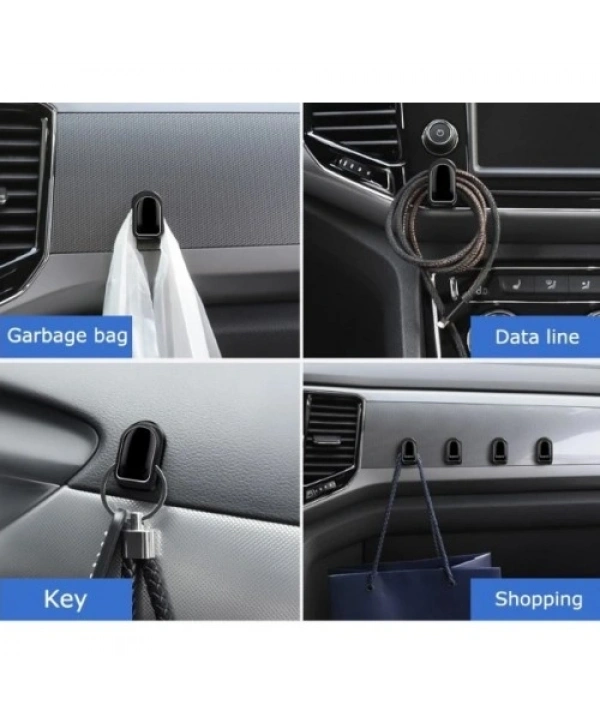 Siyah Çok Amaçlı Yapışkanlı Kanca 10 lu (5047)