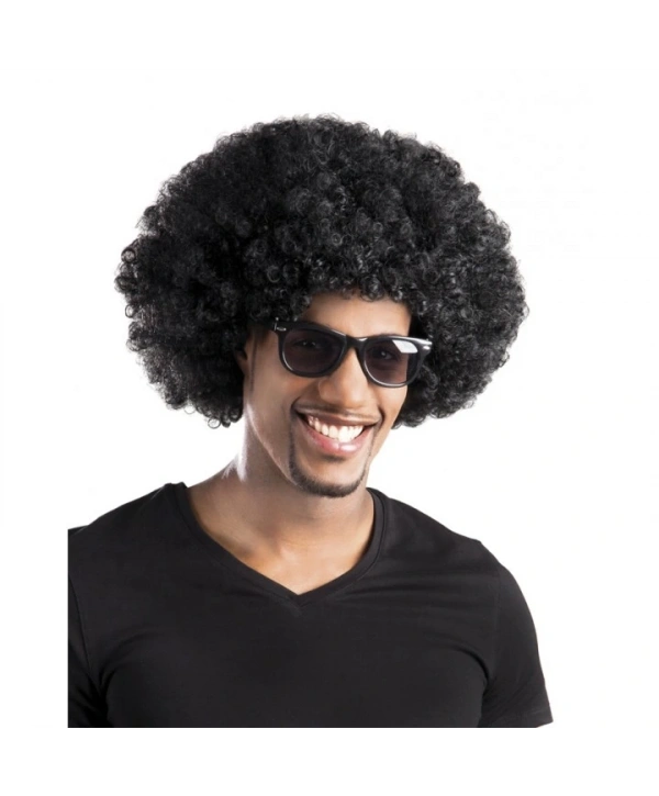 Siyah Renk Kıvırcık Afro Bonus Peruk Parti Peruğu (5047)