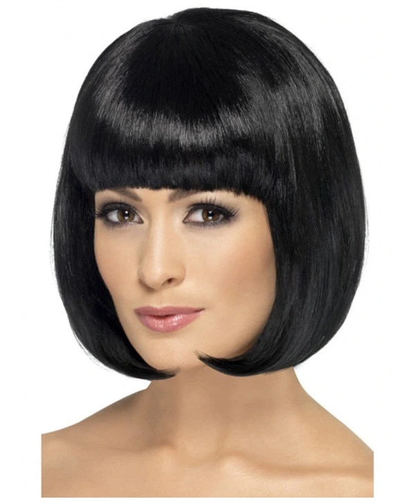 Siyah Renk Parti Peruğu Küt Saç (5047)