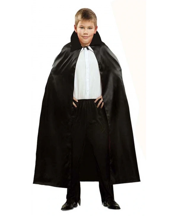 Siyah Renk Yakalı Halloween Pelerini 90 cm (5047)