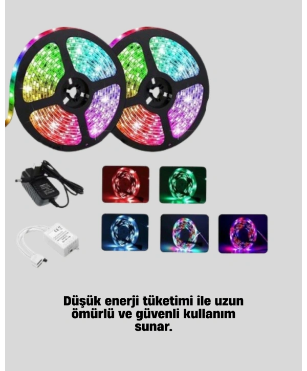 Smart Şerit LED Kumandalı USB Enerjili Suya Dayanıklı Dekoratif Aydınlatma