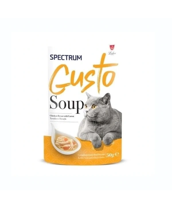 Spectrum Gusto Soup Tavuklu ve Havuçlu Kedi Çorbası 50 Gr