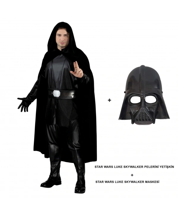 Star Wars Luke Skywalker Pelerini Yetişkin Ve Maskesi (5047)