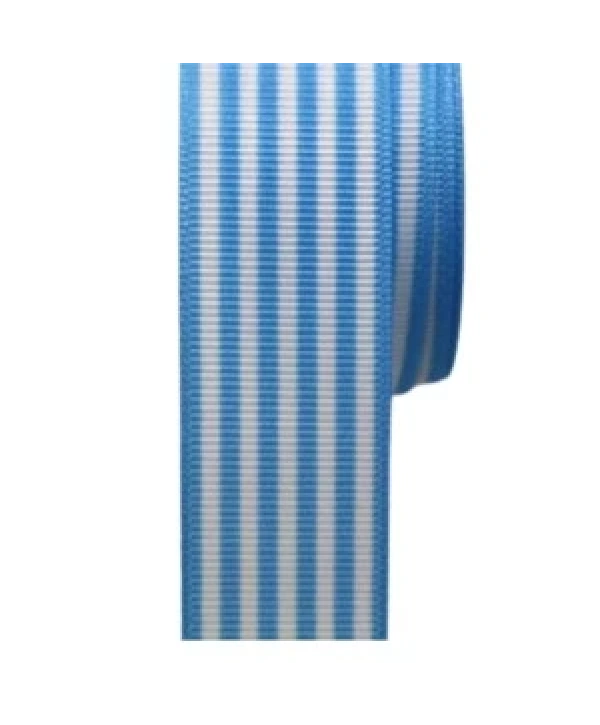 Tafta Çizgi Desen Kurdele 25 Mm Mavi 5 Metre