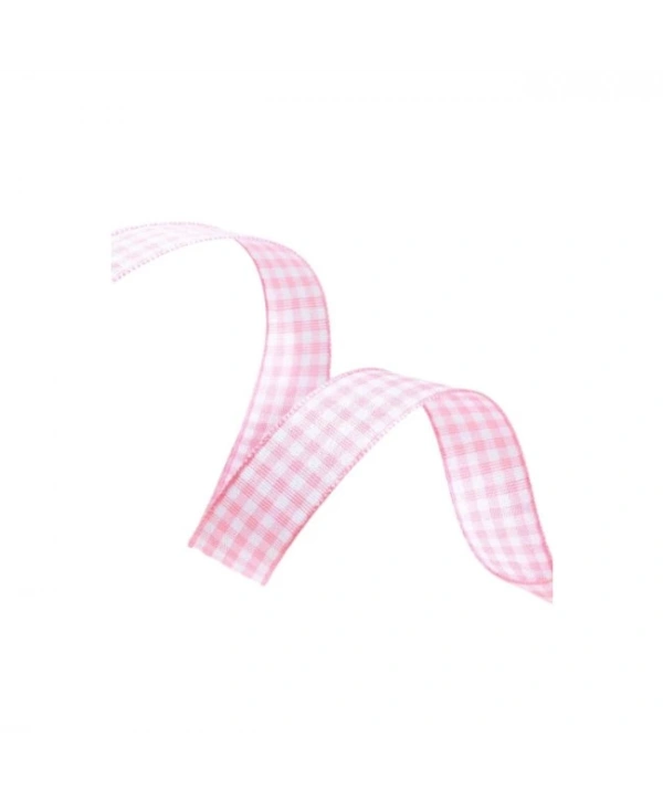 Tafta Ekoseli Kurdele 25 Mm Pudra 2 Metre