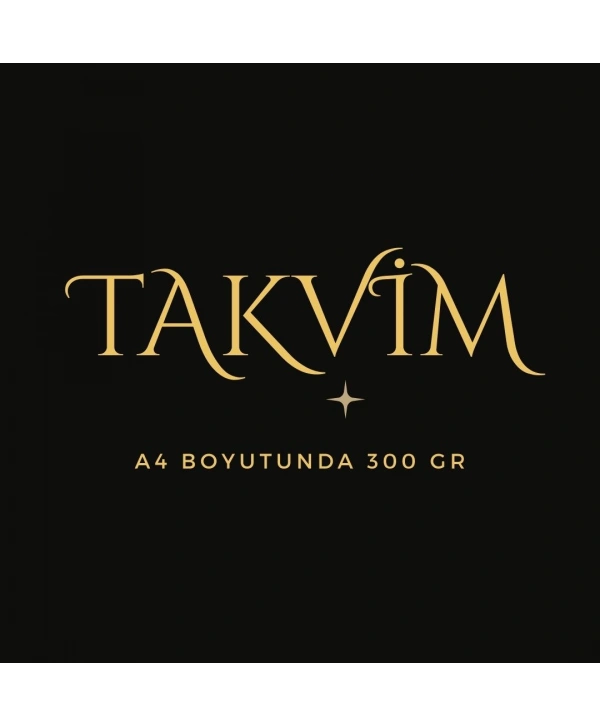 Takvim 2026 Premium A4 300 Gr Dijital Baskı Yeşil-beyaz