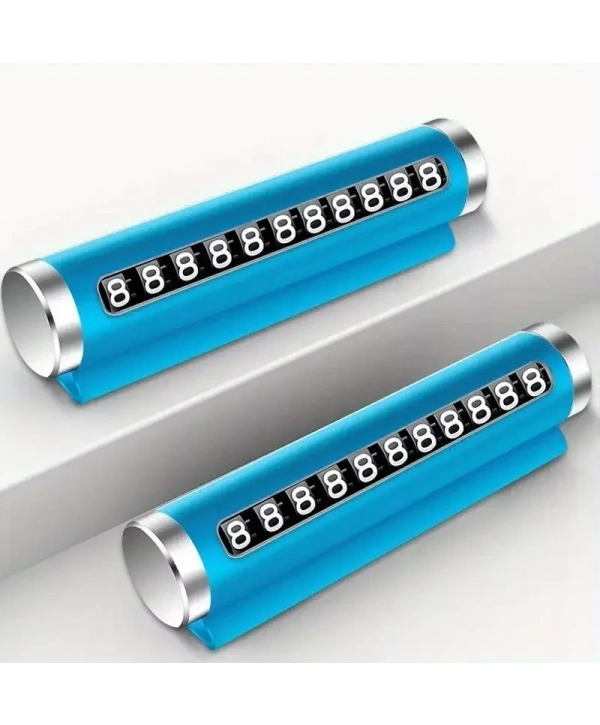 Telefon Numarası Plaka Silindiri Ayarı Renkli Metal Alüminyum Araba Geçici Park Kartı Evrensel Moda Oto Aksesuarları (5047)