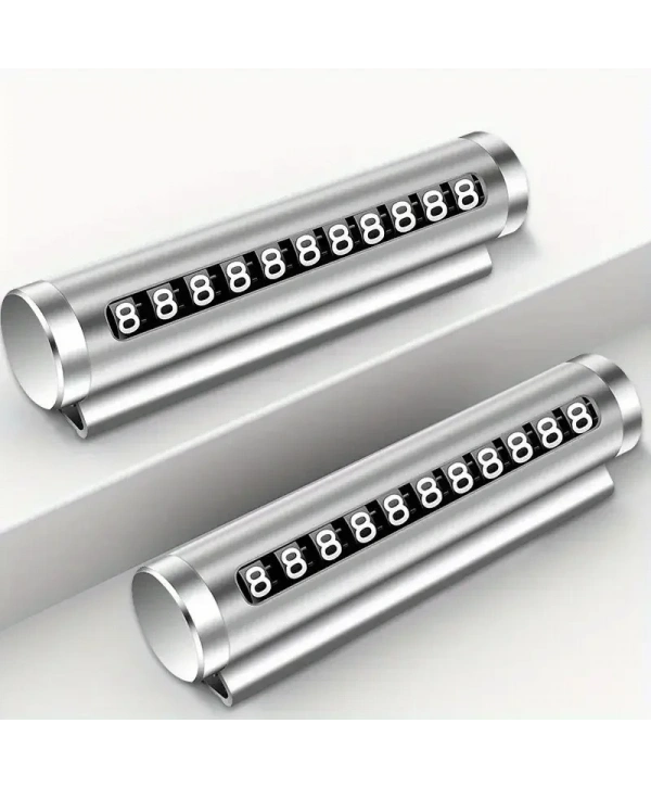 Telefon Numarası Plaka Silindiri Ayarı Renkli Metal Alüminyum Araba Geçici Park Kartı Evrensel Moda Oto Aksesuarları (5047)