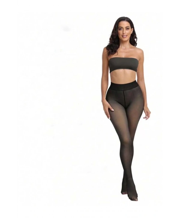 Termal Peluş Siyah Külotlu Çorap Pkc-581