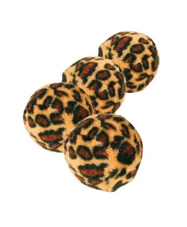 Trixie Leopar Desenli Top Kedi Oyuncağı 4 Adet 4 Cm