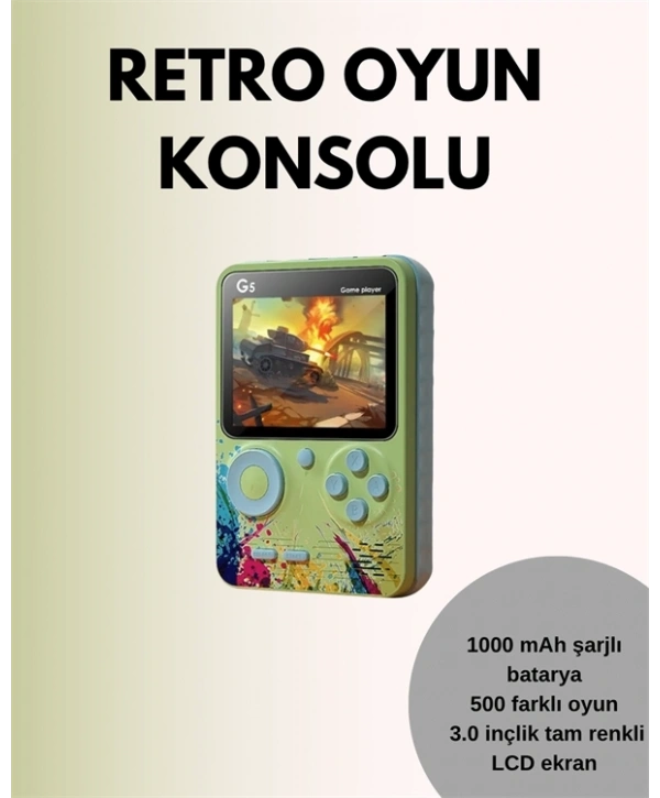 TV Bağlantılı 500 Oyunlu Mini Gameboy Konsol