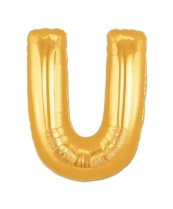 U Harf Folyo Balon Altın Renk  40 inç (5047)