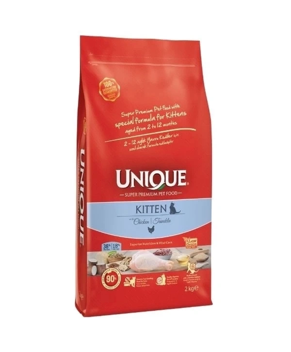 Unique Tavuklu Düşük Tahıllı Yavru Kedi Maması 2 Kg