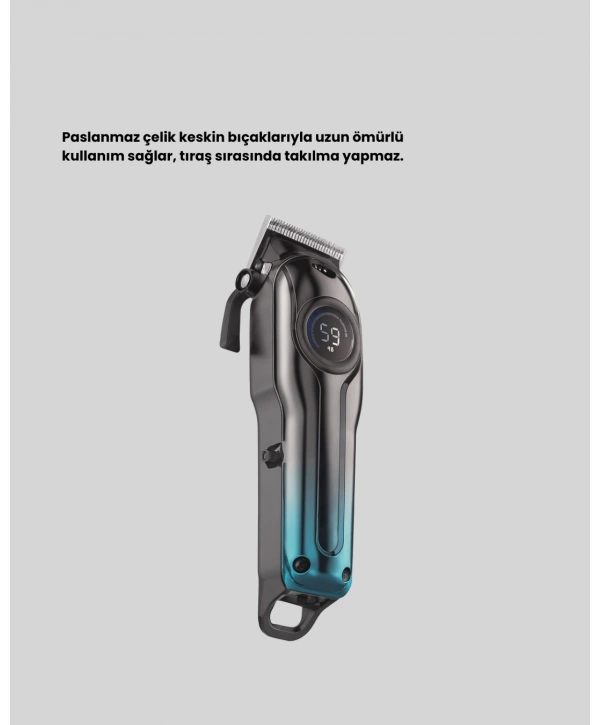 USB Type-C Şarjlı Kablosuz/Kablolu Erkek Tıraş Makinesi