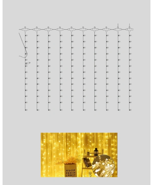 Uzaktan Kumandalı Perde Tipi Günışığı Peri Led Işık Dekorasyon