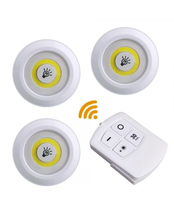 Uzaktan Kumandalı Yapışkanlı 3’lü Led Spot Lamba (5047)