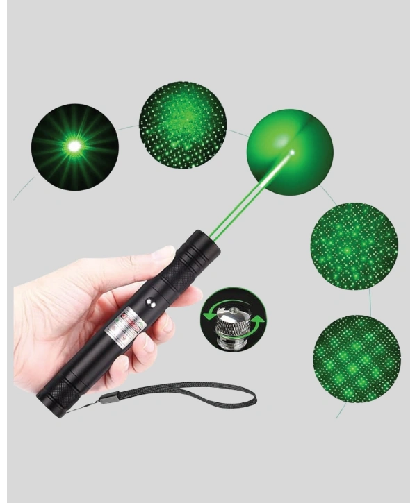Uzun Mesafe Görünürlüklü Yeşil Lazer Pointer Şarjlı