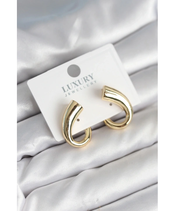 Vintage Model Gold Renk Kadın Küpe