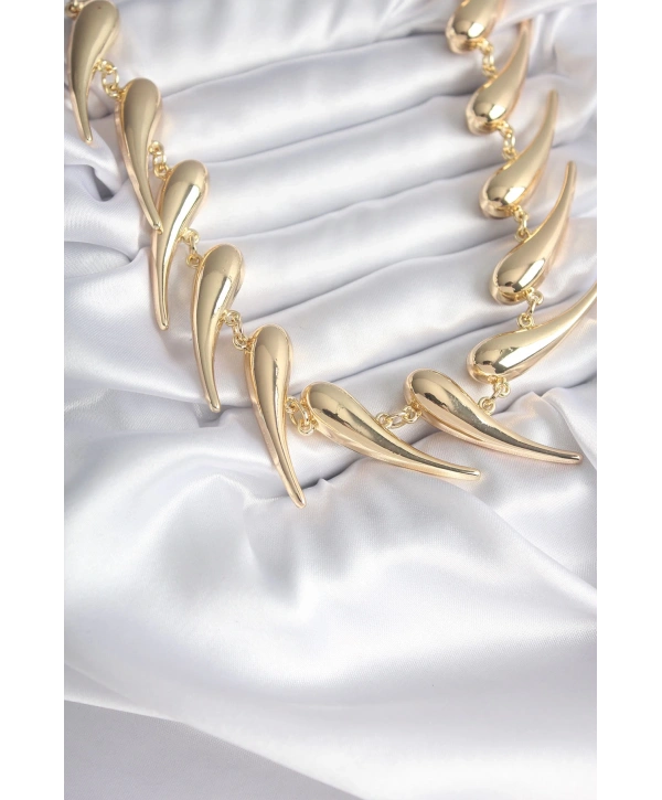 VIP Seri Özel Tasarım Gold Renk Kadın Kolye