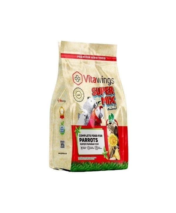 Vitawings Süper Mix Papağan Kuş Yemi 800 Gr