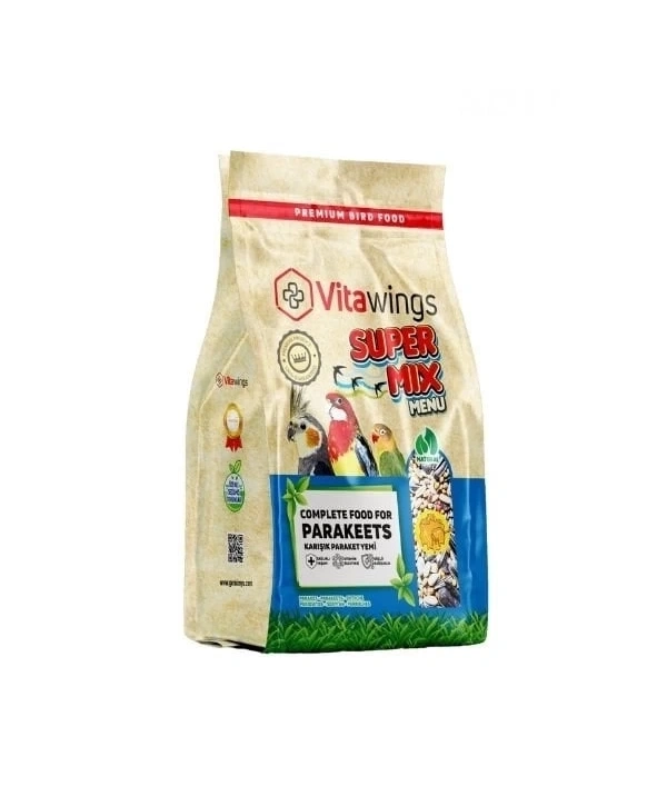 Vitawings Süper Mix Paraket Kuş Yemi 800 Gr