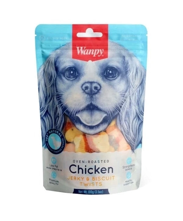 Wanpy Bisküvi Üzeri Tavuk Sargılı Köpek Ödül Maması 100 Gr