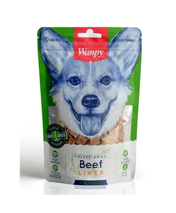 Wanpy Kurutulmuş Dana Ciğerli Köpek Ödül Maması 40 Gr