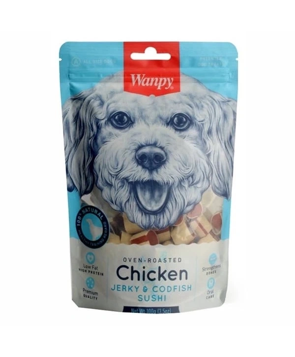 Wanpy Tavuklu ve Morina Balıklı Köpek Ödül Maması 100 Gr