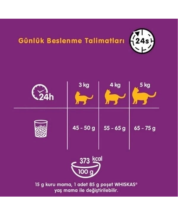 Whiskas Biftekli ve Havuçlu Yetişkin Kedi Maması 300 Gr