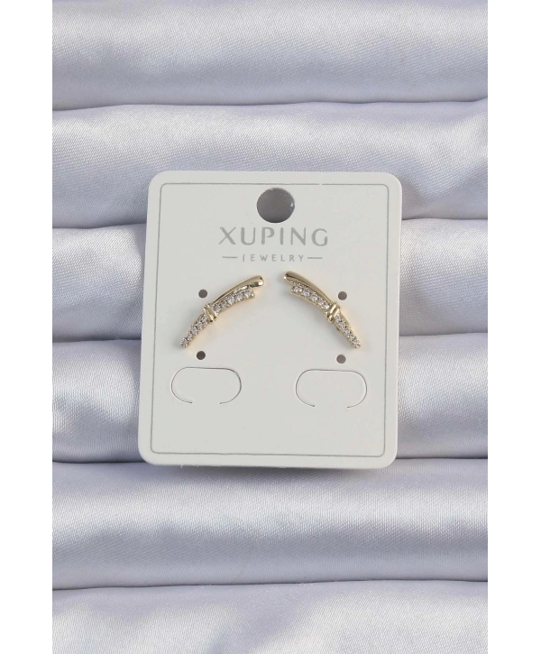 Xuping Gold Renk Zirkon Taşlı Küpe