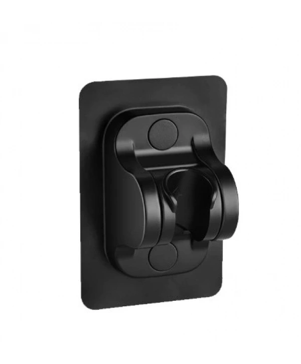 Yapışkanlı Duş Başlığı Tutucu Ayarlı Siyah (5047)