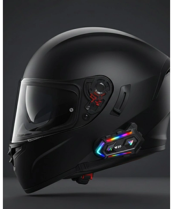 Yeni Nesil Bluetooth 5.3 Motosiklet Intercom RGB Işıklı 1000m Mesafeli