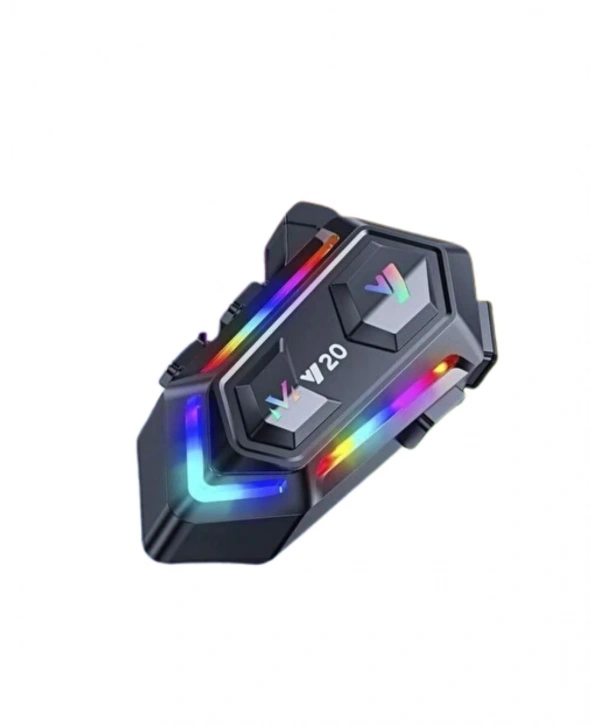 Yeni Nesil Bluetooth 5.3 Motosiklet Intercom RGB Işıklı 1000m Mesafeli