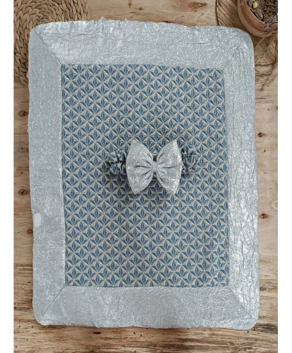 Yenidoğan Piramit Desenli Güpür İşlemeli Bebek Battaniyesi Kundak