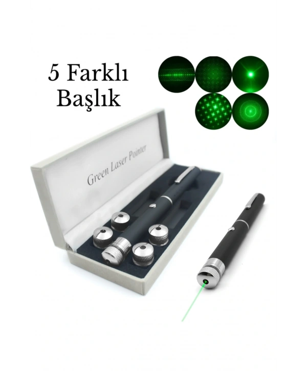 Yeşil Lazer Pointer USB Şarjlı 5 km Etki Alanı! (5047)
