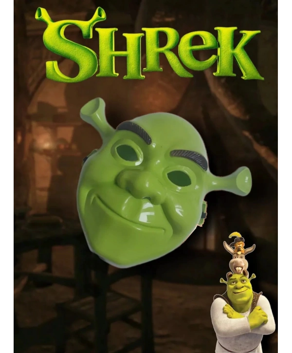 Yeşil Shrek Maskesi 21x25 cm (5047)