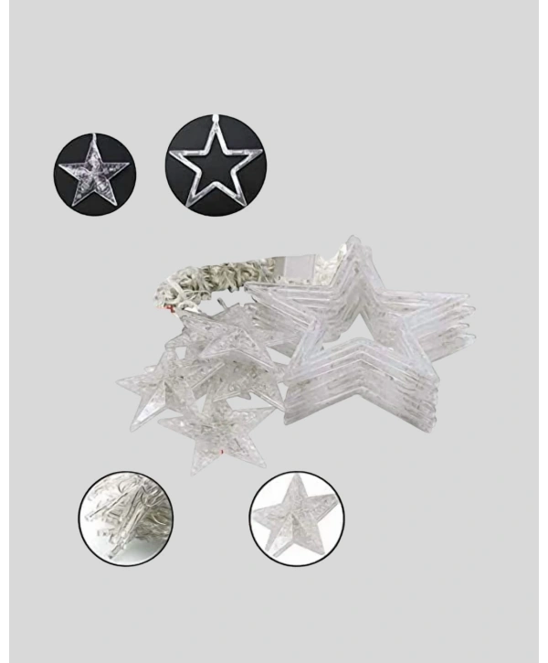 Yıldız Desenli Perde Tipi Peri Led 3x3 Metre Aydınlatma