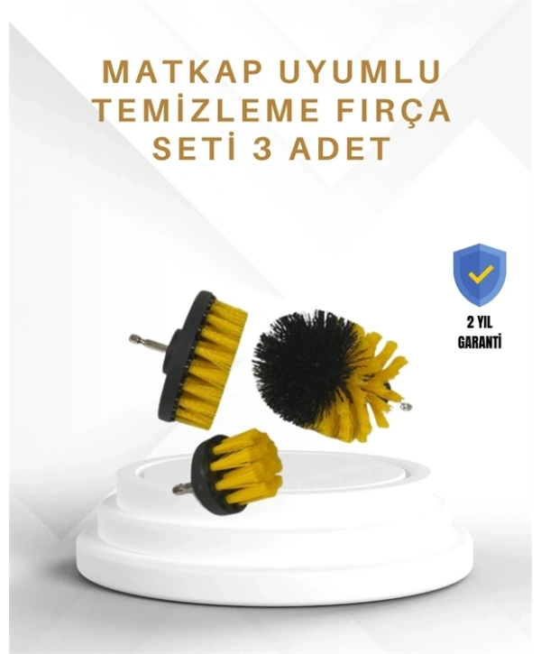 Yüksek Devirde Etkili Temizlik Sağlayan Matkap Ucu Fırça Seti