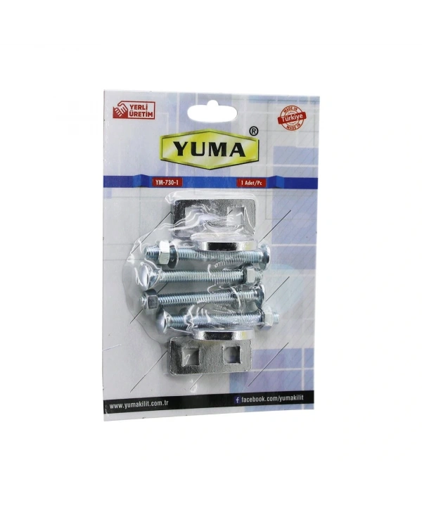 YUMA YM-730-1 KAPI EMNİYET REZESİ  ASMA KİLİT TAKILABİLİR MENTEŞE (5047)