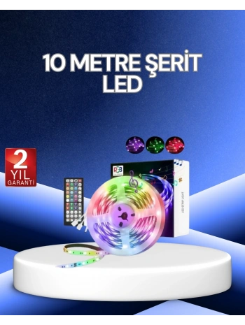 10 Metre Smart Şerit Led Bluetooth Telefon Kontrollü USB Enerjili