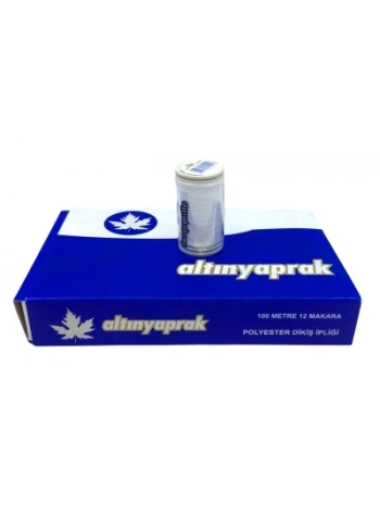 12 PARÇA  BEYAZ 100 MT DİKİŞ İPLİK (5047)
