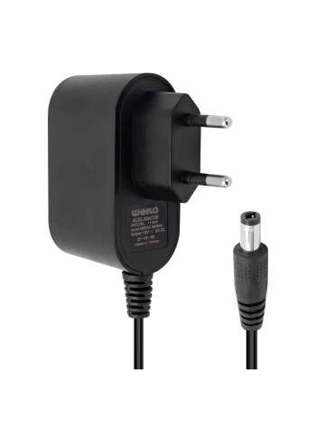 12 VOLT - 2 AMPER 5.5*2.5 UÇLU PLASTİK KASA PRİZ TİP ADAPTÖR KUTULU YERLİ ÜRETİM (5047)