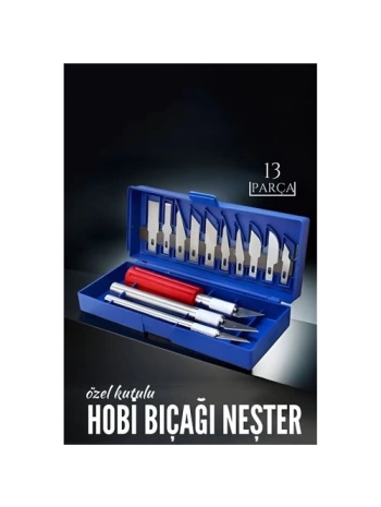 13 Parça Özel Kutulu Hobi Bıçağı Seti