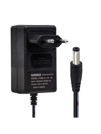 16 VOLT - 2 AMPER 5.5*2.5 UÇLU YERLİ ÜRETİM POWER JACKLI SANTRAL ADAPTÖRÜ (5047)