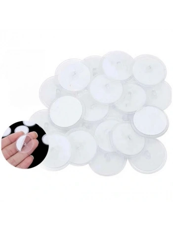 20 Adet Şeffaf Yuvarlak 3 Cm Çaplı Güçlü Disk Yapışkanlar (5047)