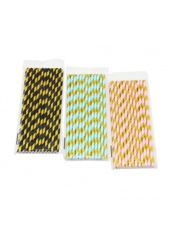 25 ADET KAĞIT KOKTEYL PİPET  (5047)